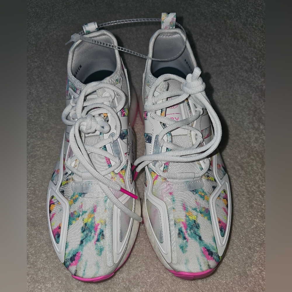 Adidas ZX 2K White and Multicolor Athletic Shoes